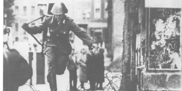East Berlin Soldier jumps Wall 1961